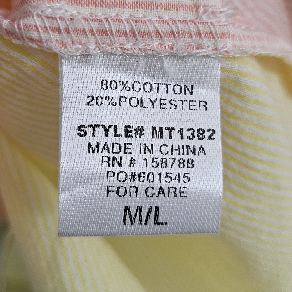 Mable Top Womens‎ Medium Large M/L Pastel Striped Button-Up Relaxed Fit Shirt - Picture 7 of 10